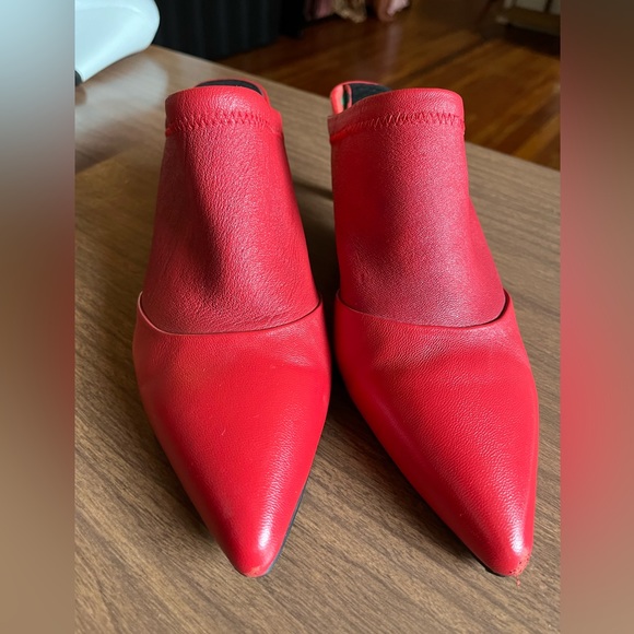 Red leather mules. - Picture 4 of 4